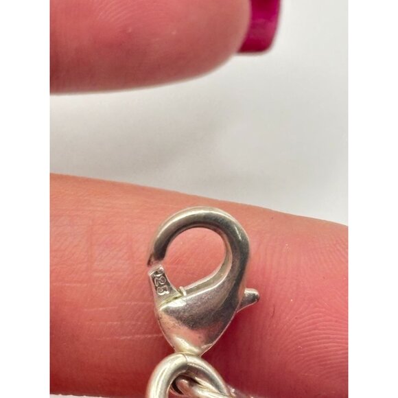 925 Sterling Silver Chain Bracelet With Lobster Clasp - Picture 5 of 6